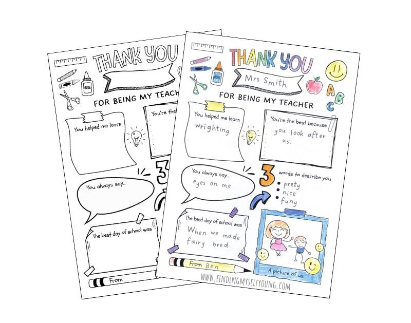 Thank You Teacher Appreciation Free Printable...